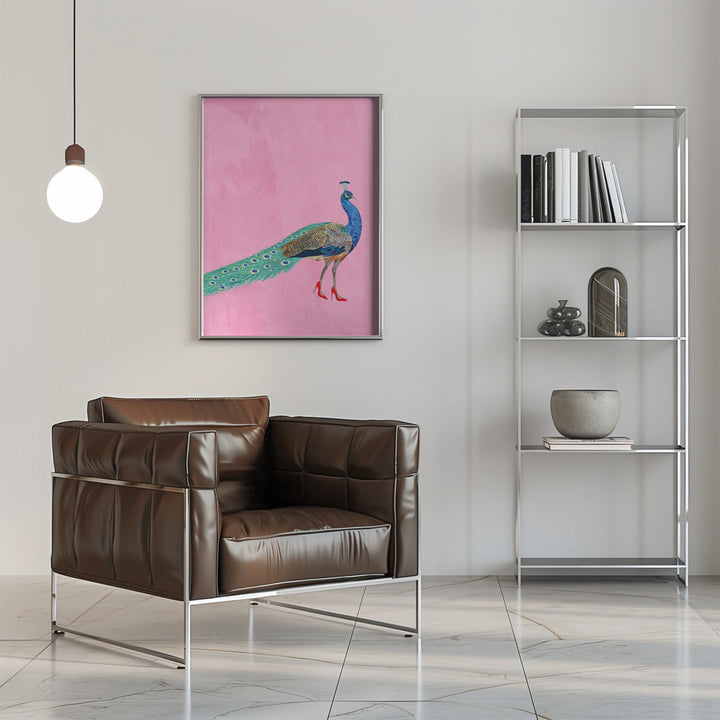 Peacock wearing heels - Stretched Canvas, Poster or Fine Art Print I Heart Wall Art