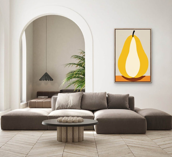 Pear Study 1 - Contemporary Still Life Fruit Stretched Canvas, Poster or Fine Art Print - I Heart Wall Art - Poster Print, Canvas Print or Framed Art Print