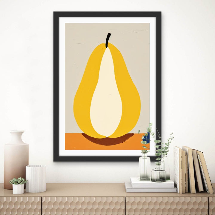Pear Study 1 - Contemporary Still Life Fruit Stretched Canvas, Poster or Fine Art Print - I Heart Wall Art - Poster Print, Canvas Print or Framed Art Print
