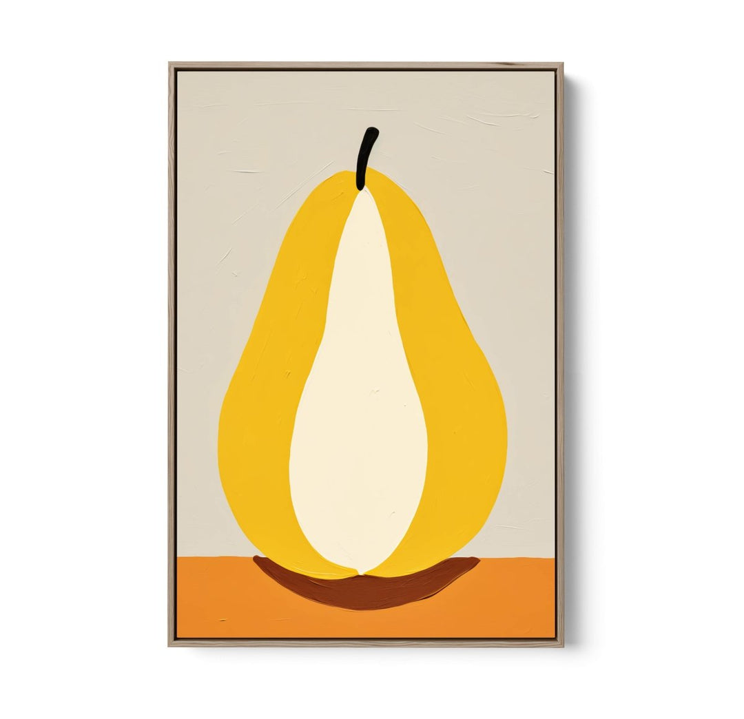 Pear Study 1 - Contemporary Still Life Fruit Stretched Canvas, Poster or Fine Art Print - I Heart Wall Art - Poster Print, Canvas Print or Framed Art Print