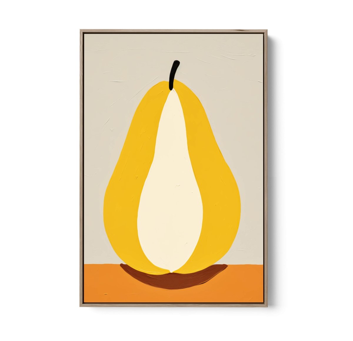 Pear Study 1 - Contemporary Still Life Fruit Stretched Canvas, Poster or Fine Art Print - I Heart Wall Art - Poster Print, Canvas Print or Framed Art Print