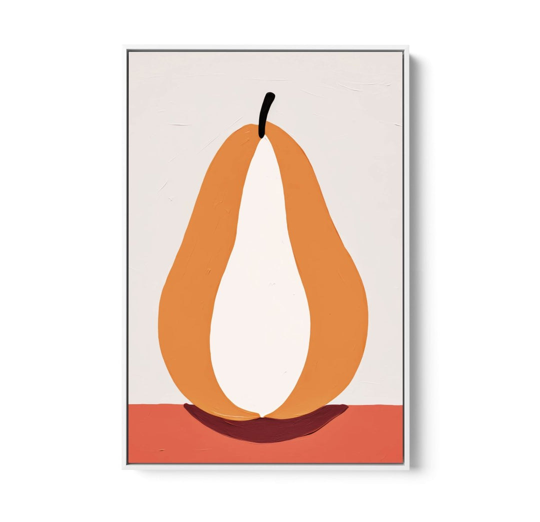 Pear Study 2 - Contemporary Still Life Fruit Stretched Canvas, Poster or Fine Art Print - I Heart Wall Art - Poster Print, Canvas Print or Framed Art Print