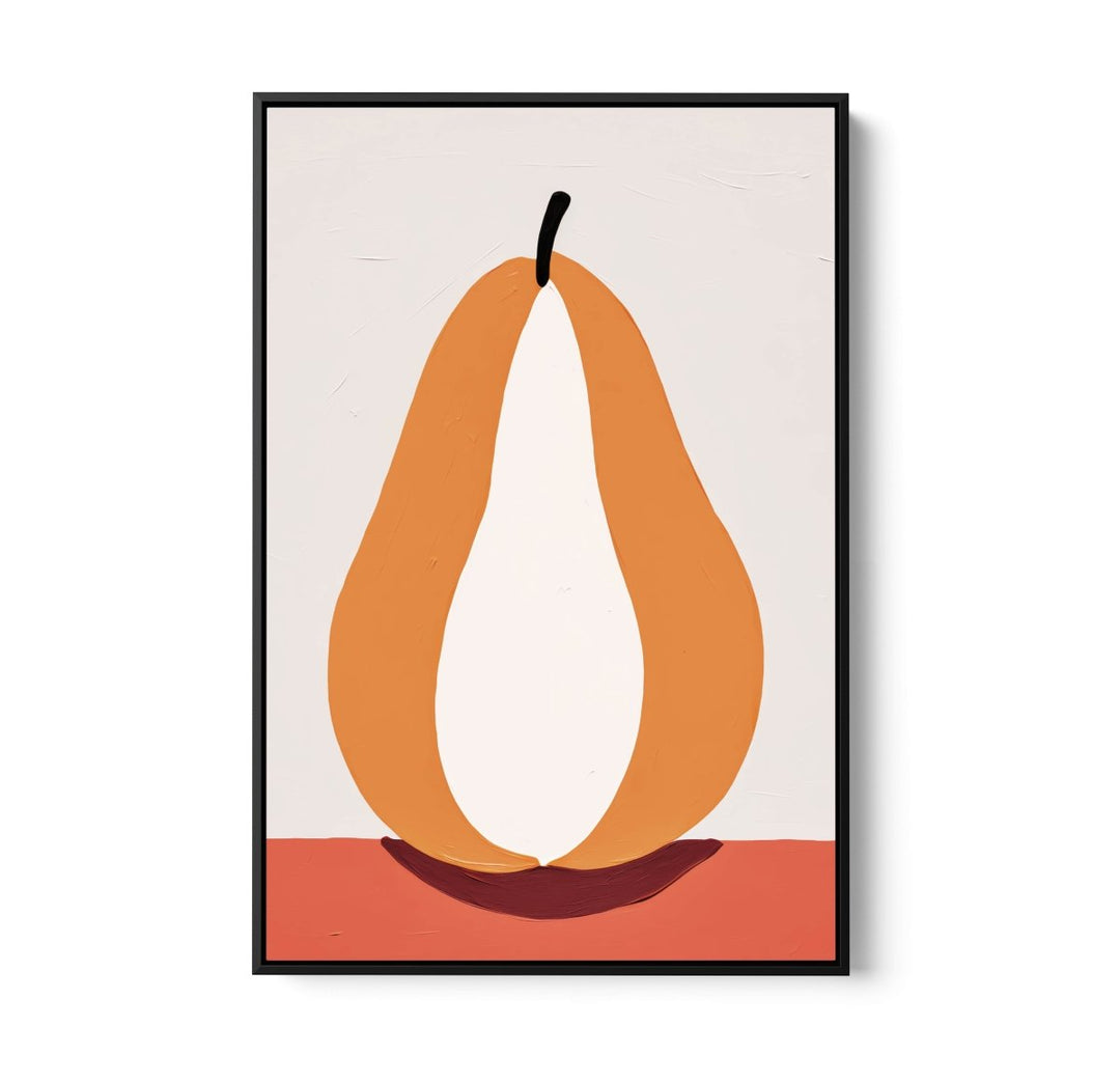 Pear Study 2 - Contemporary Still Life Fruit Stretched Canvas, Poster or Fine Art Print - I Heart Wall Art - Poster Print, Canvas Print or Framed Art Print