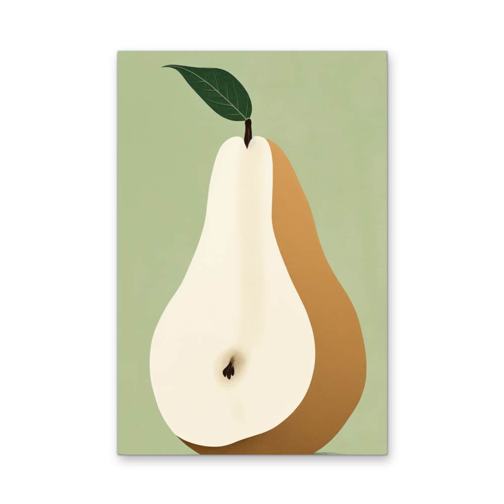Pear Study 3 - Contemporary Still Life Fruit Stretched Canvas, Poster or Fine Art Print - I Heart Wall Art - Poster Print, Canvas Print or Framed Art Print