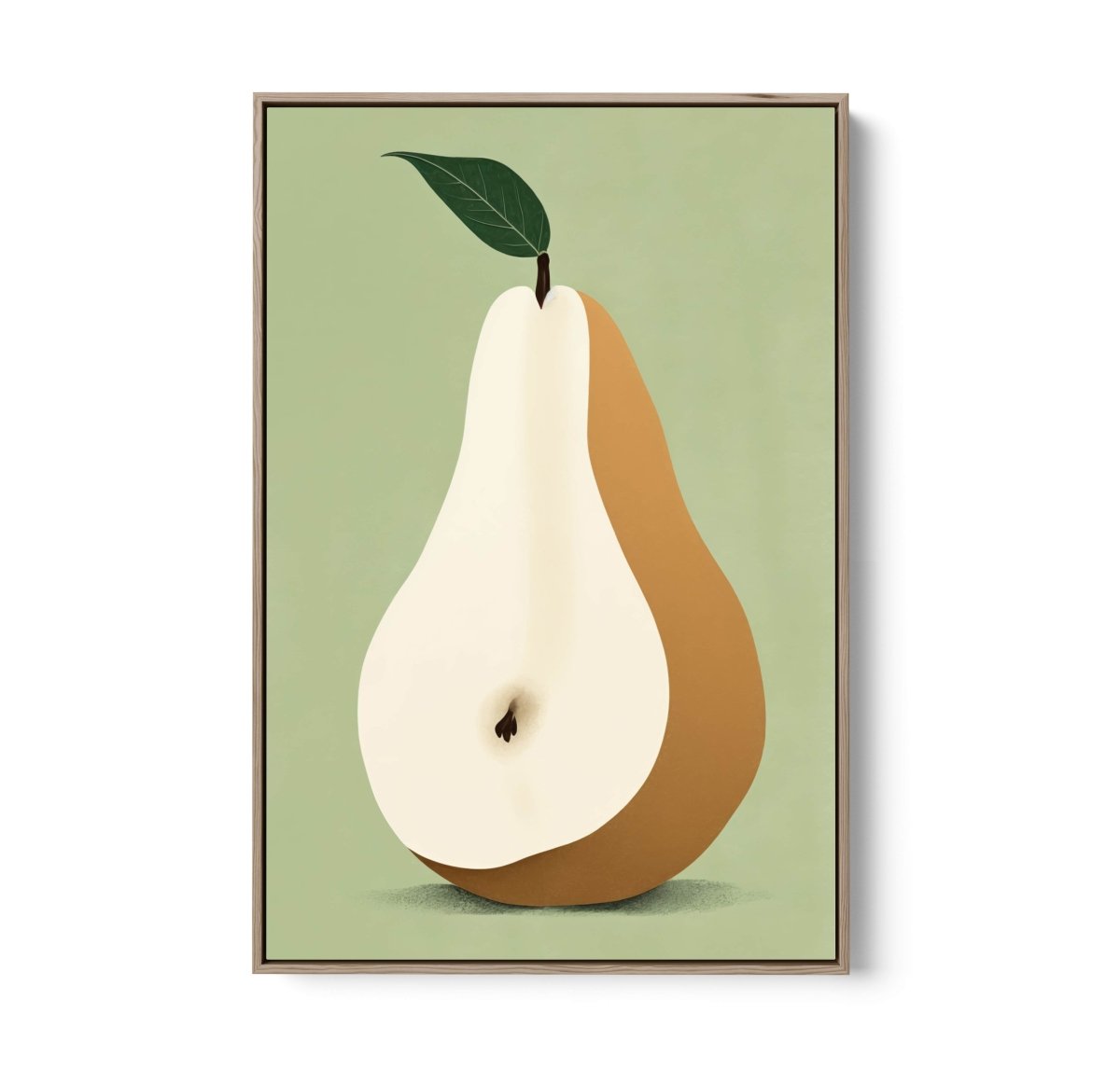 Pear Study 3 - Contemporary Still Life Fruit Stretched Canvas, Poster or Fine Art Print - I Heart Wall Art - Poster Print, Canvas Print or Framed Art Print