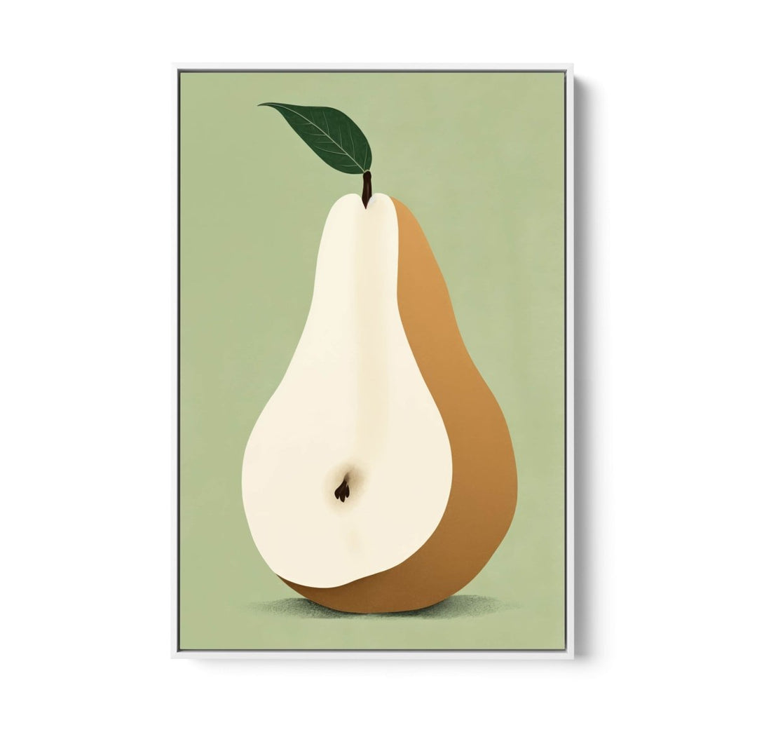 Pear Study 3 - Contemporary Still Life Fruit Stretched Canvas, Poster or Fine Art Print - I Heart Wall Art - Poster Print, Canvas Print or Framed Art Print