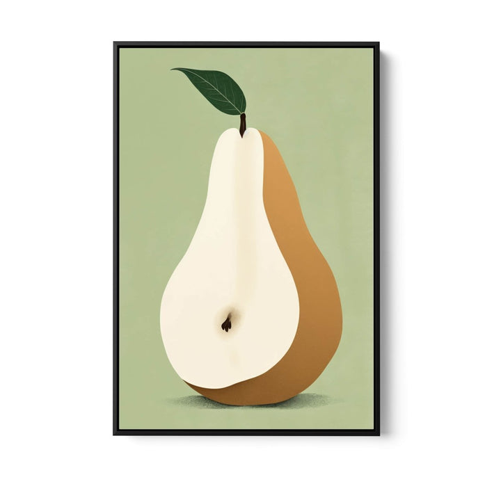 Pear Study 3 - Contemporary Still Life Fruit Stretched Canvas, Poster or Fine Art Print - I Heart Wall Art - Poster Print, Canvas Print or Framed Art Print
