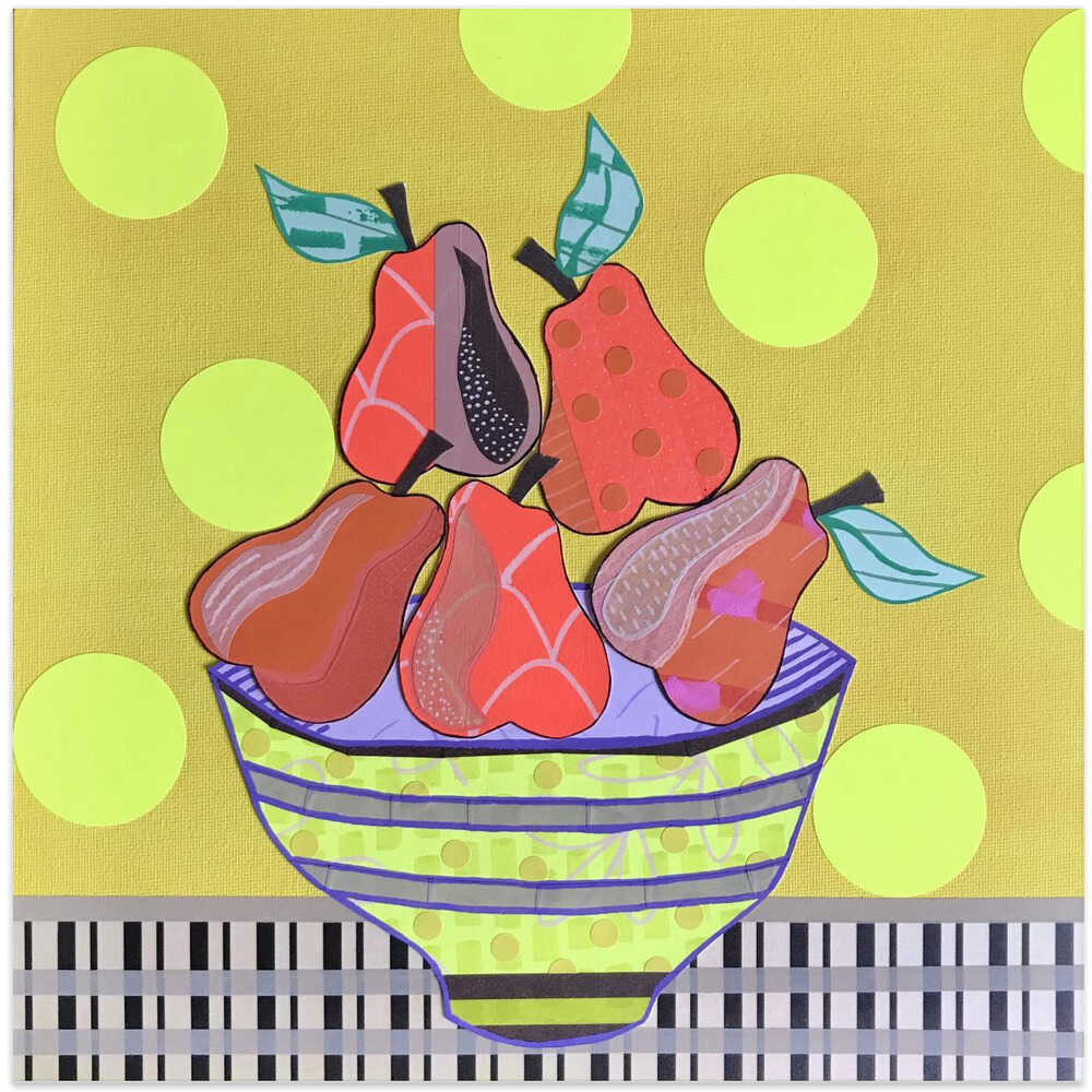 Pears and Tears - Square Stretched Canvas, Poster or Fine Art Print - I Heart Wall Art - Poster Print, Canvas Print or Framed Art Print