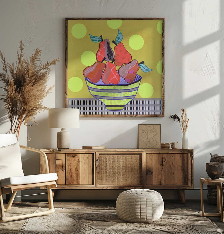 Pears and Tears - Square Stretched Canvas, Poster or Fine Art Print - I Heart Wall Art - Poster Print, Canvas Print or Framed Art Print