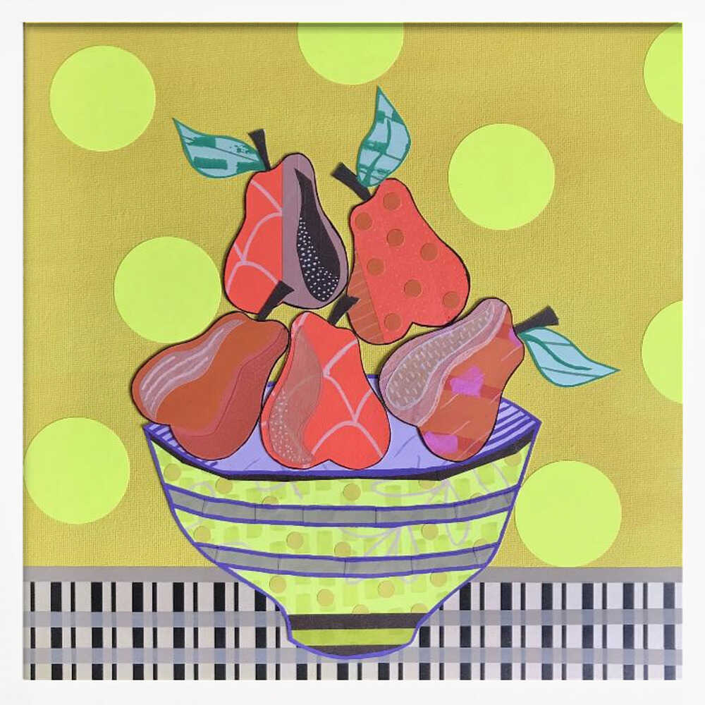 Pears and Tears - Square Stretched Canvas, Poster or Fine Art Print - I Heart Wall Art - Poster Print, Canvas Print or Framed Art Print