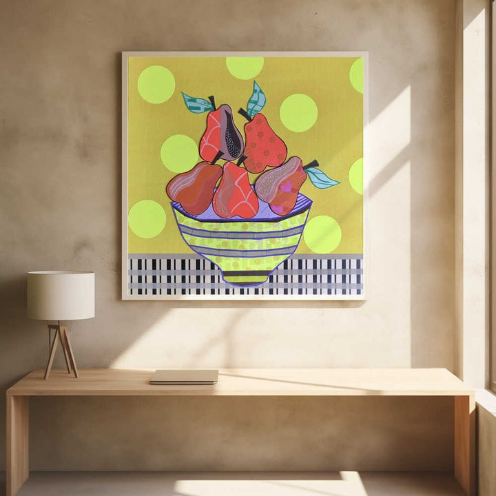 Pears and Tears - Square Stretched Canvas, Poster or Fine Art Print - I Heart Wall Art - Poster Print, Canvas Print or Framed Art Print