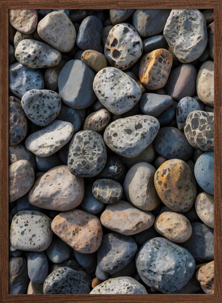 Pebble Mosaic - Stretched Canvas, Poster or Fine Art Print - I Heart Wall Art - Poster Print, Canvas Print or Framed Art Print