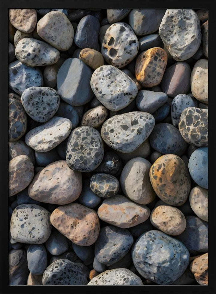Pebble Mosaic - Stretched Canvas, Poster or Fine Art Print - I Heart Wall Art - Poster Print, Canvas Print or Framed Art Print
