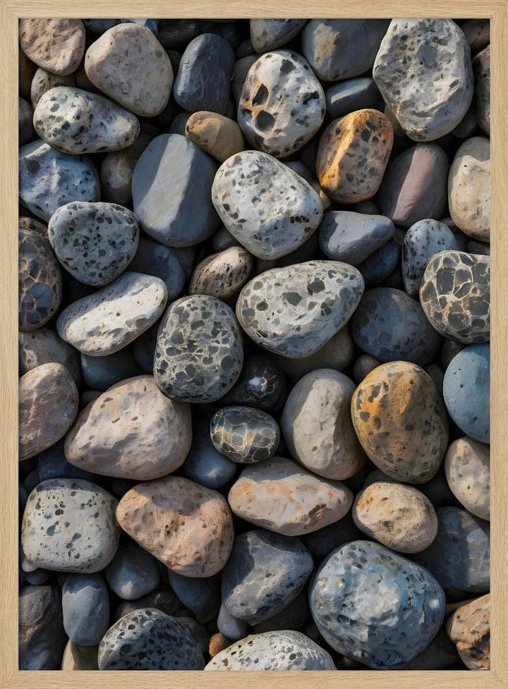 Pebble Mosaic - Stretched Canvas, Poster or Fine Art Print - I Heart Wall Art - Poster Print, Canvas Print or Framed Art Print