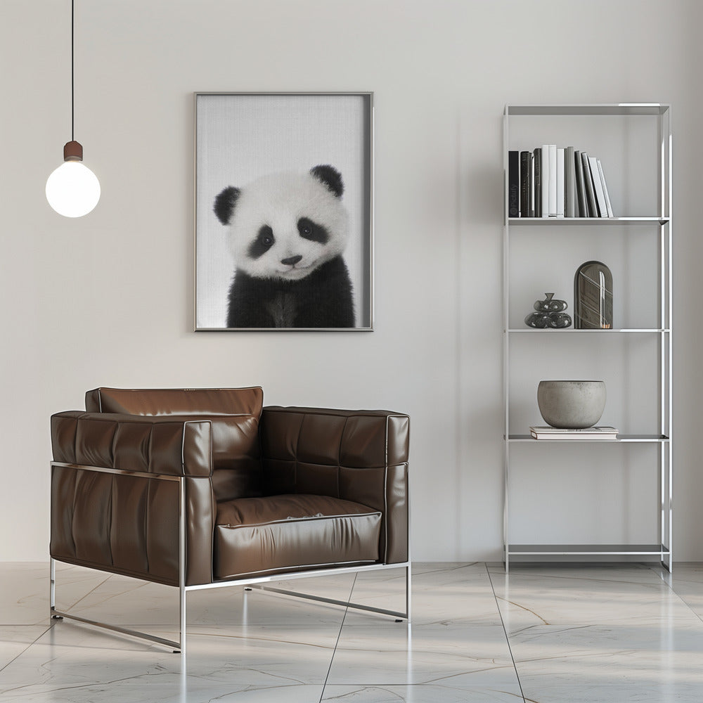 Peekaboo Baby Panda - Stretched Canvas, Poster or Fine Art Print I Heart Wall Art