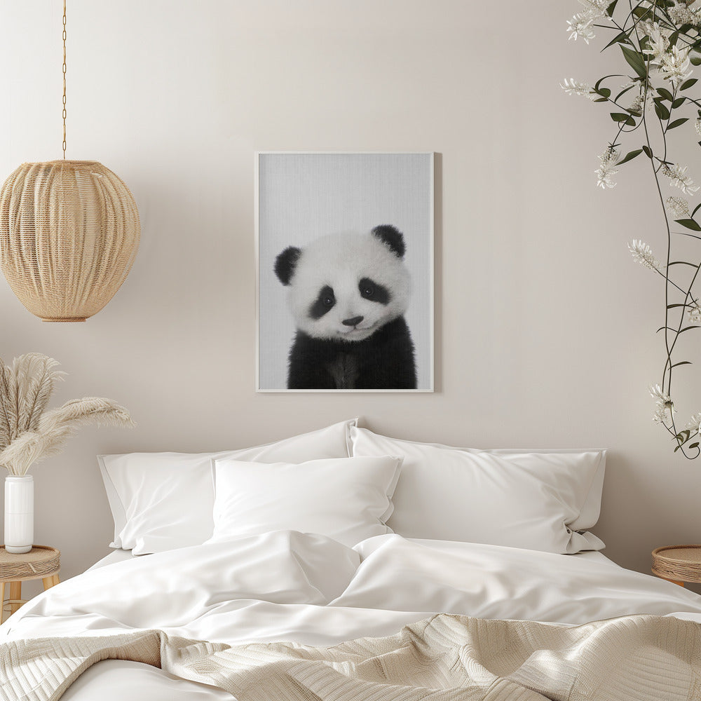Peekaboo Baby Panda - Stretched Canvas, Poster or Fine Art Print I Heart Wall Art