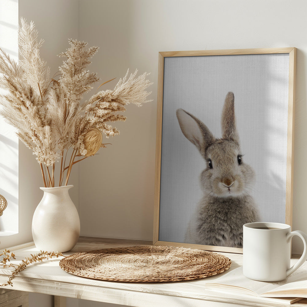 Peekaboo Bunny - Stretched Canvas, Poster or Fine Art Print I Heart Wall Art