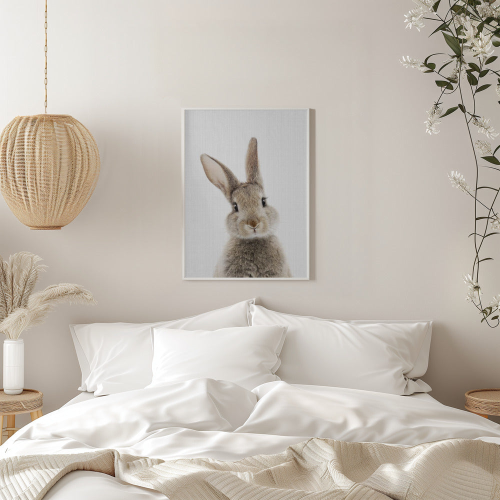 Peekaboo Bunny - Stretched Canvas, Poster or Fine Art Print I Heart Wall Art