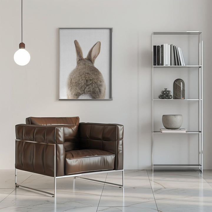 Peekaboo Bunny Tail - Stretched Canvas, Poster or Fine Art Print I Heart Wall Art