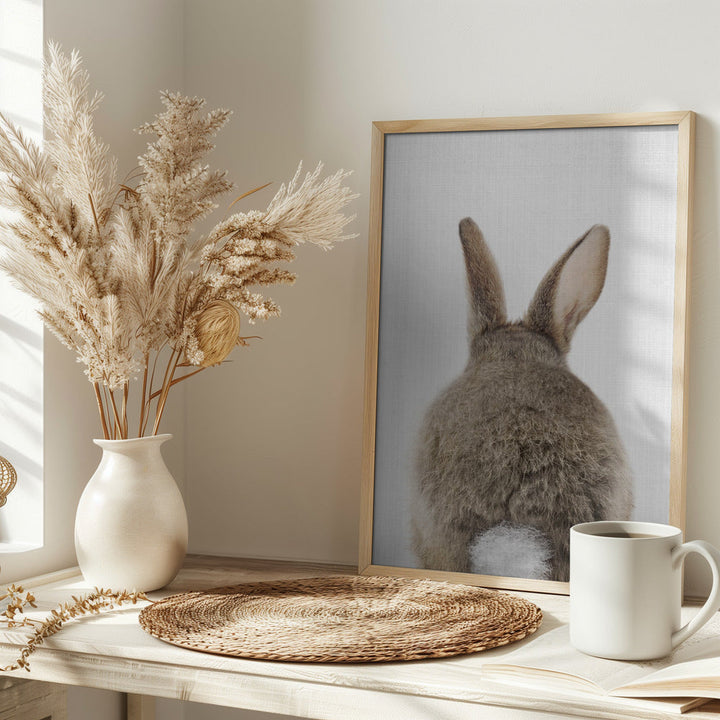 Peekaboo Bunny Tail - Stretched Canvas, Poster or Fine Art Print I Heart Wall Art