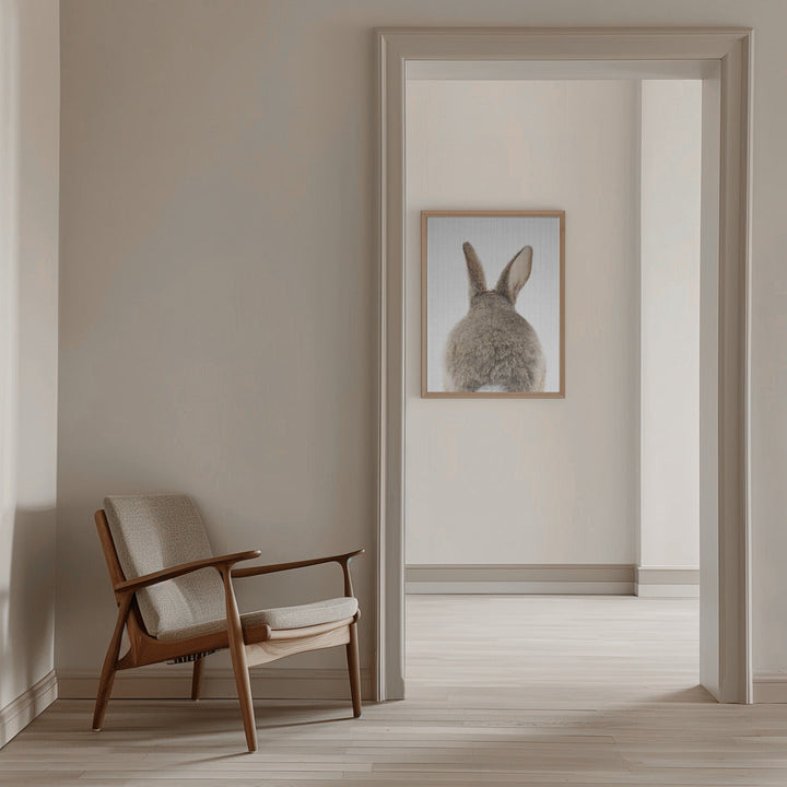 Peekaboo Bunny Tail - Stretched Canvas, Poster or Fine Art Print I Heart Wall Art