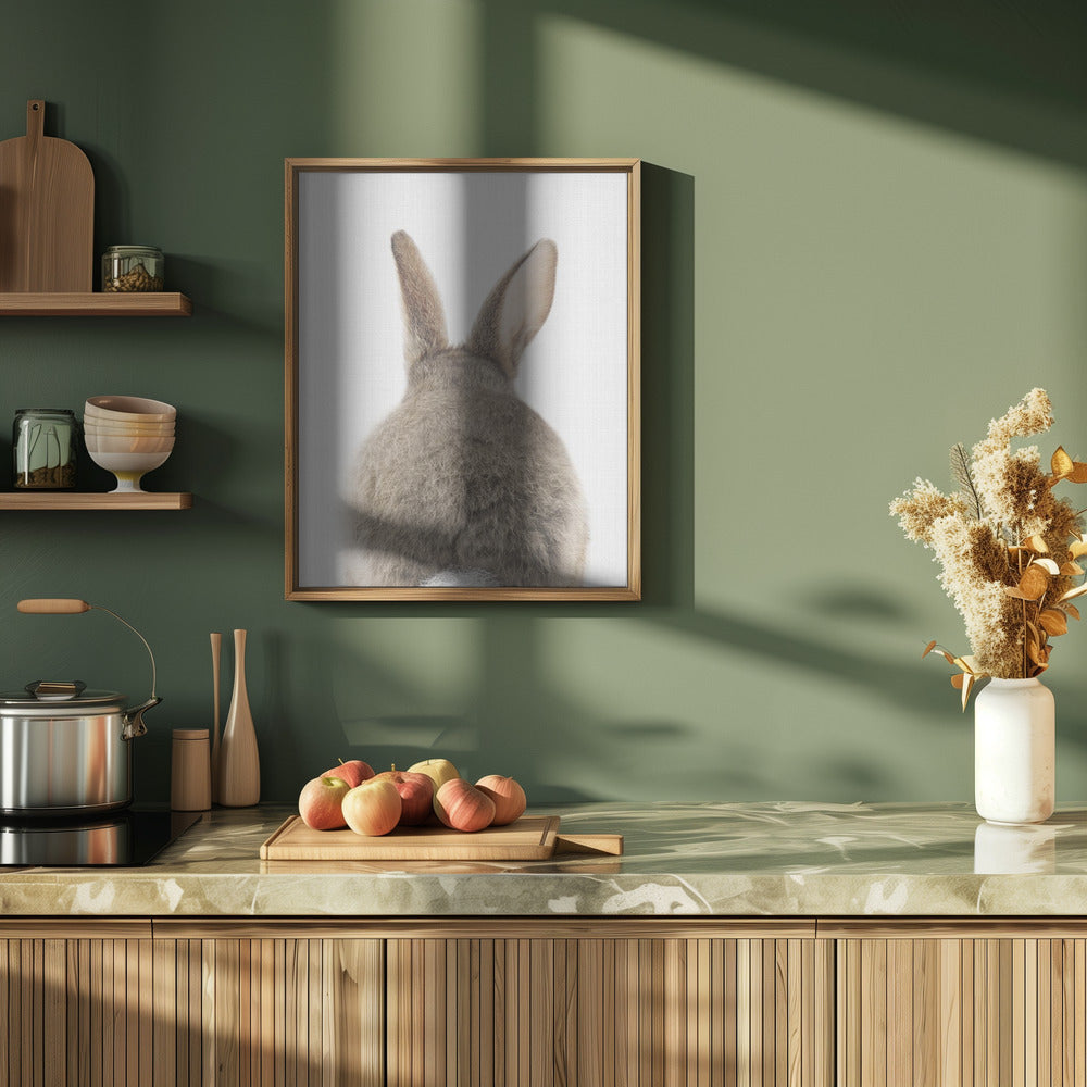 Peekaboo Bunny Tail - Stretched Canvas, Poster or Fine Art Print I Heart Wall Art
