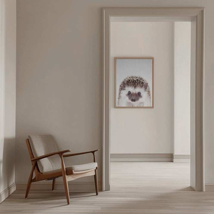Peekaboo Hedgehog - Stretched Canvas, Poster or Fine Art Print I Heart Wall Art