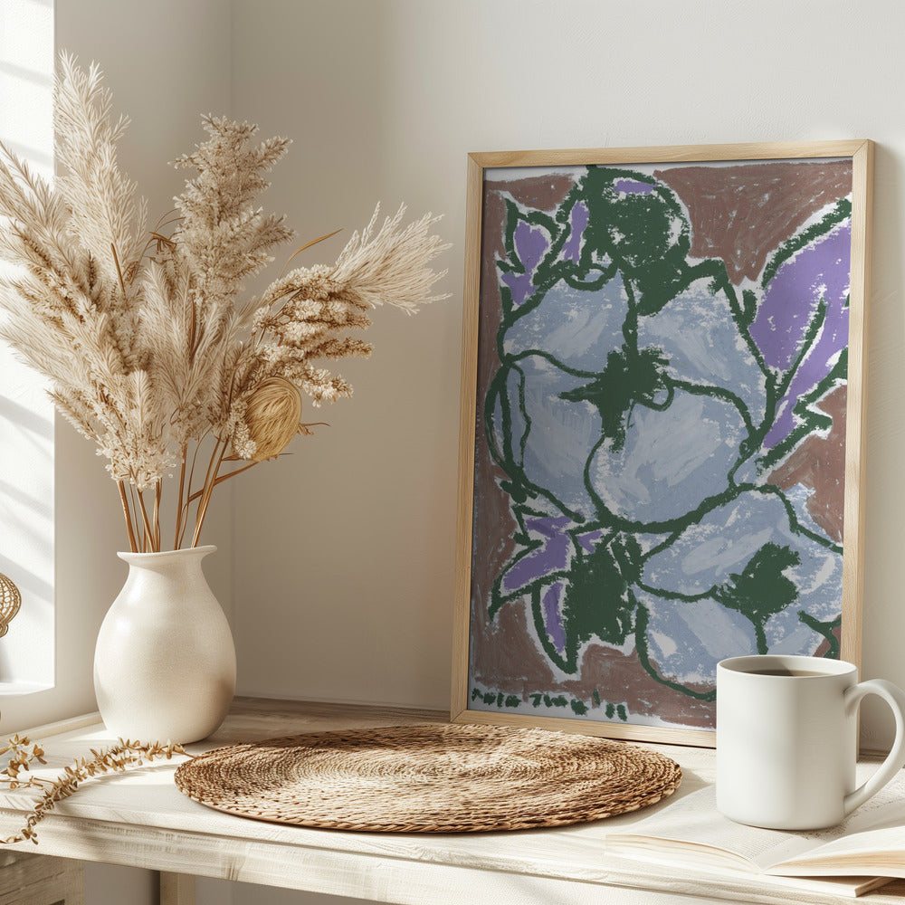 Peonies Earthy - Stretched Canvas, Poster or Fine Art Print I Heart Wall Art