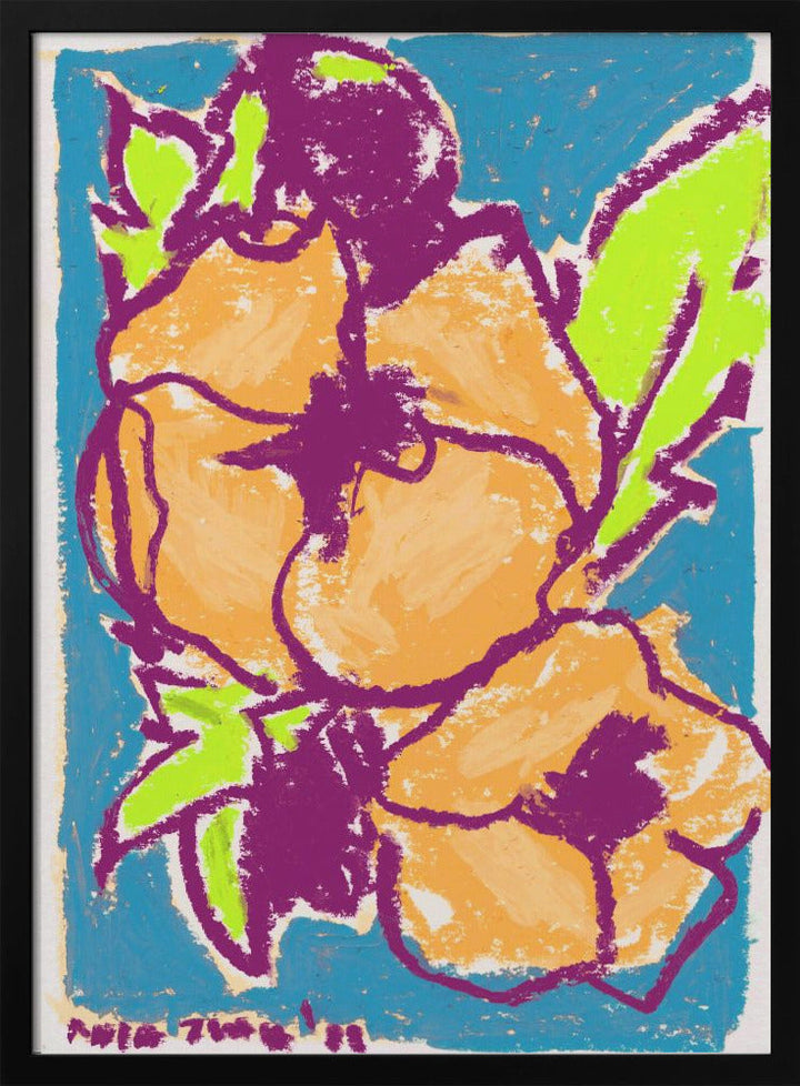 Peonies Orange - Stretched Canvas, Poster or Fine Art Print I Heart Wall Art