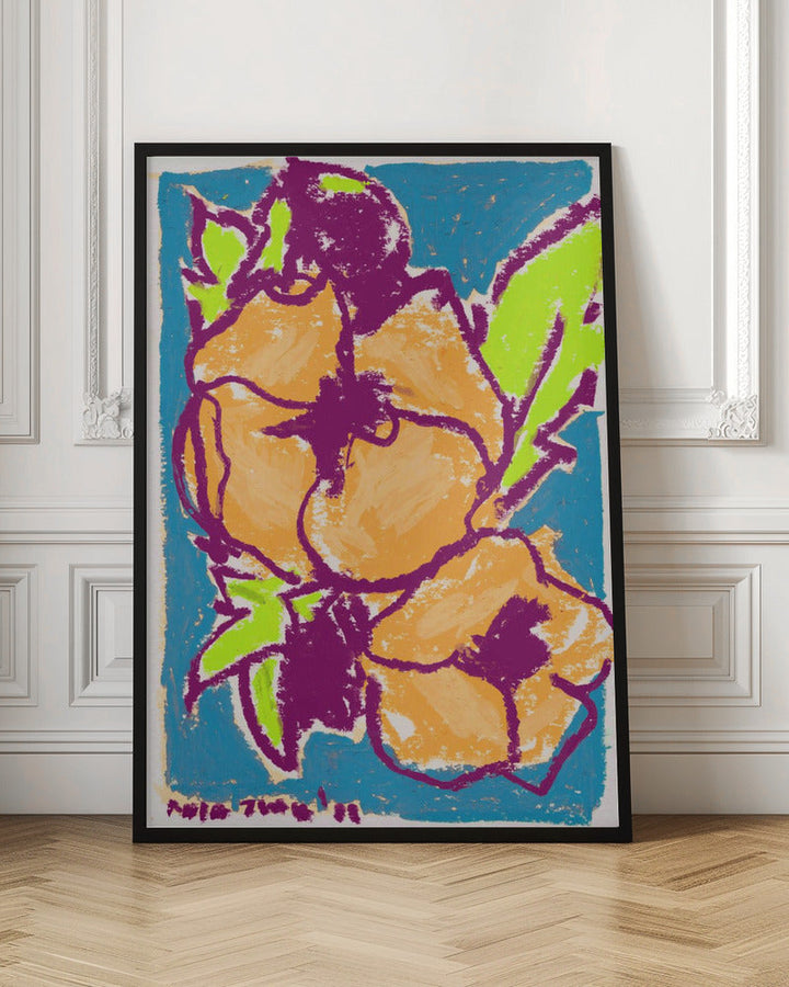 Peonies Orange - Stretched Canvas, Poster or Fine Art Print I Heart Wall Art