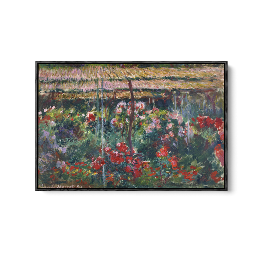 Peony Garden by Claude Monet - Stretched Canvas or Fine Art Print - I Heart Wall Art - Poster Print, Canvas Print or Framed Art Print