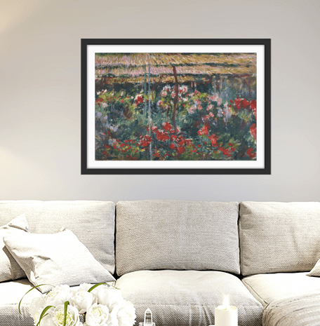 Peony Garden by Claude Monet - Stretched Canvas or Fine Art Print - I Heart Wall Art - Poster Print, Canvas Print or Framed Art Print