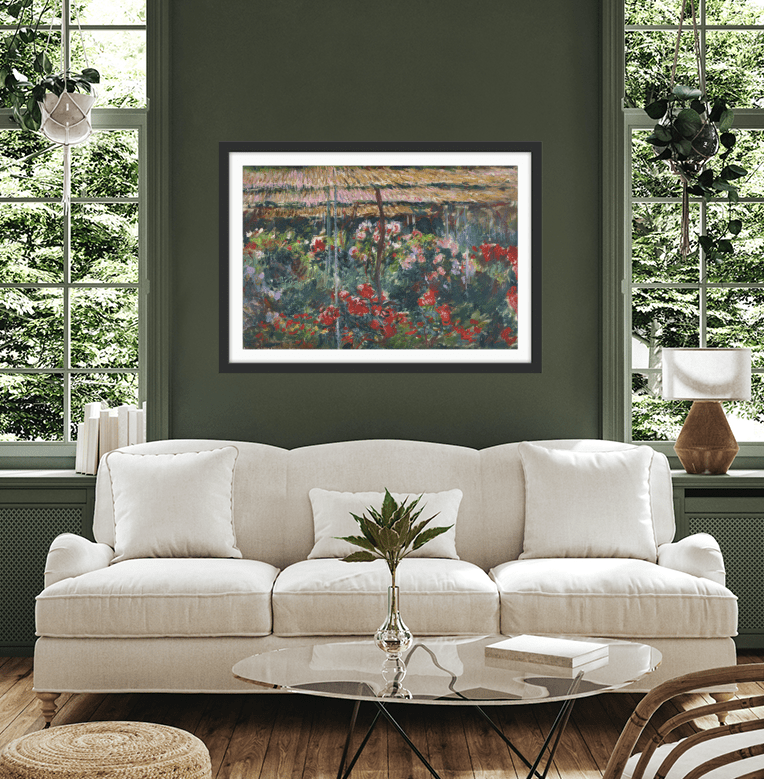 Peony Garden by Claude Monet - Stretched Canvas or Fine Art Print - I Heart Wall Art - Poster Print, Canvas Print or Framed Art Print