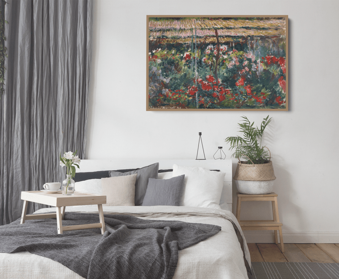 Peony Garden by Claude Monet - Stretched Canvas or Fine Art Print - I Heart Wall Art - Poster Print, Canvas Print or Framed Art Print