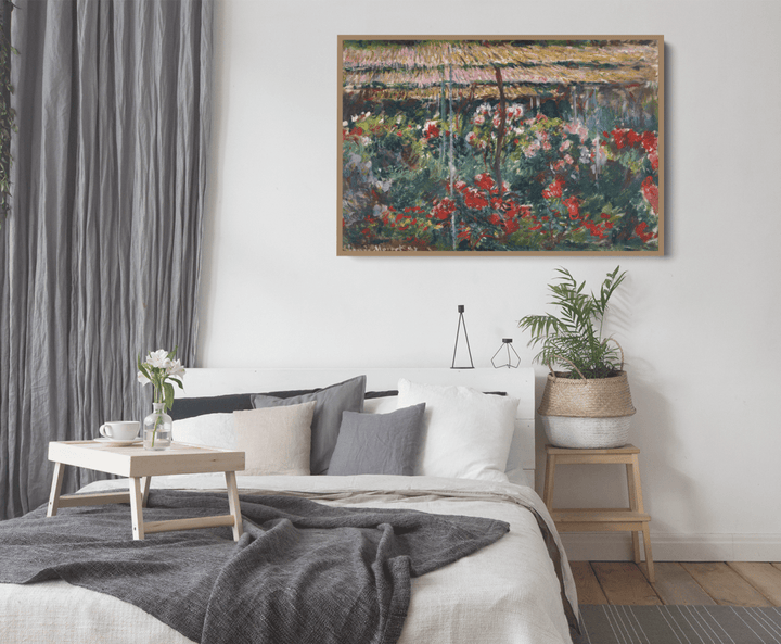 Peony Garden by Claude Monet - Stretched Canvas or Fine Art Print - I Heart Wall Art - Poster Print, Canvas Print or Framed Art Print