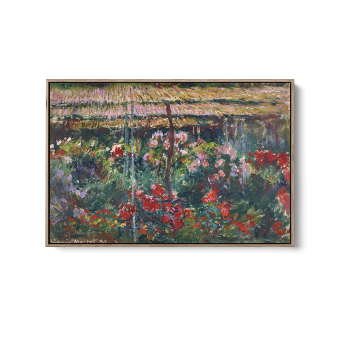 Peony Garden by Claude Monet - Stretched Canvas or Fine Art Print - I Heart Wall Art - Poster Print, Canvas Print or Framed Art Print