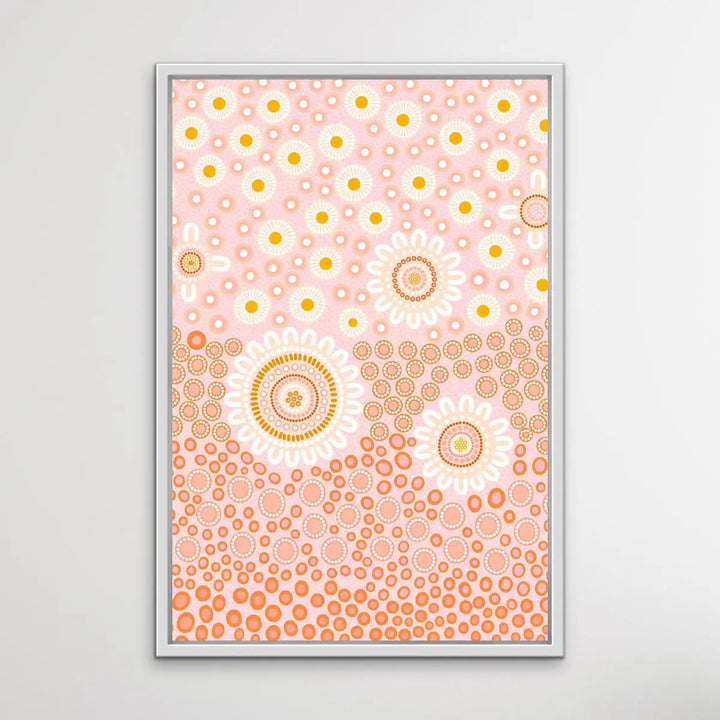 People Among The Wildflowers - Edition One - Aboriginal Art Print by Sherri Cummins - I Heart Wall Art