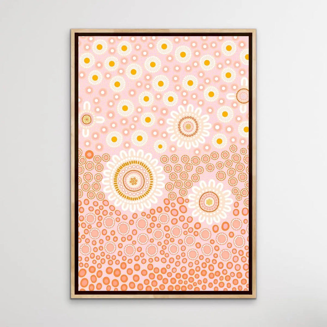 People Among The Wildflowers - Edition One - Aboriginal Art Print by Sherri Cummins - I Heart Wall Art