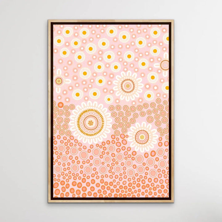 People Among The Wildflowers - Edition One - Aboriginal Art Print by Sherri Cummins - I Heart Wall Art