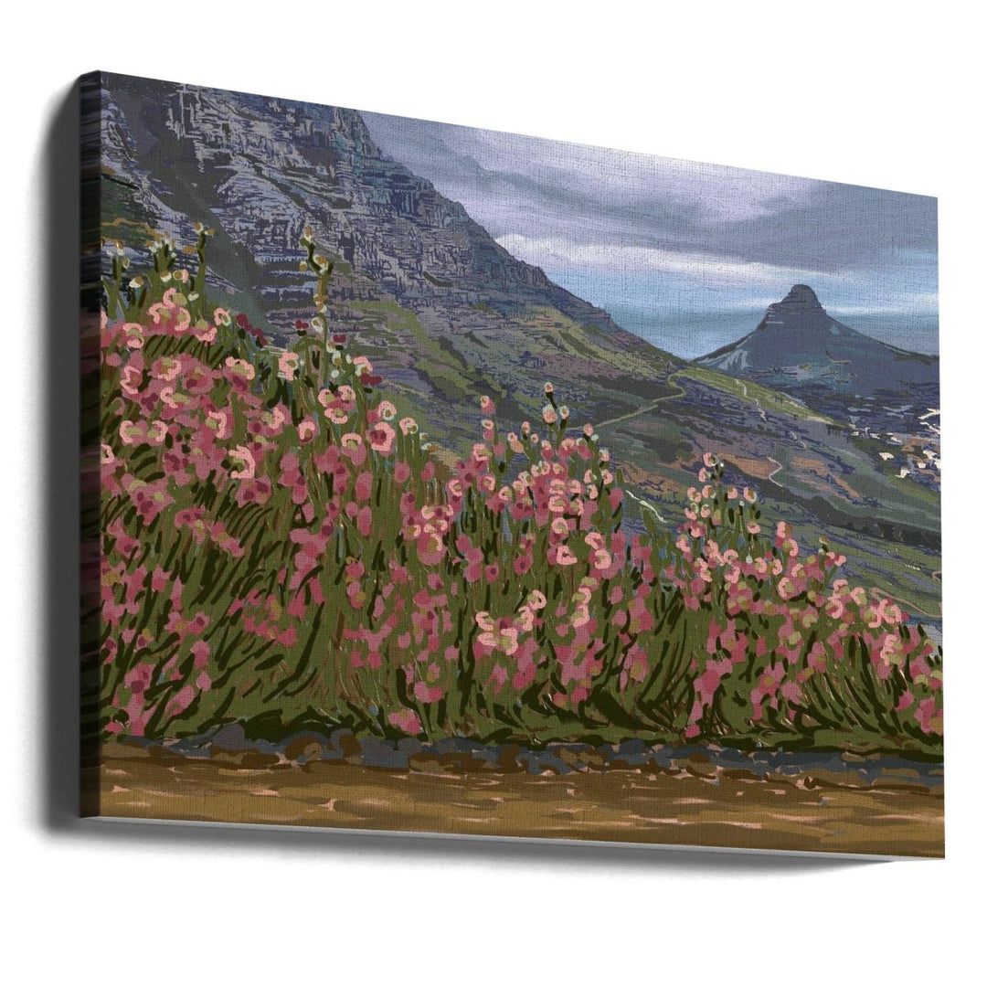 Petals and Peaks, Cape Town, South Africa, 2024 - Stretched Canvas, Poster or Fine Art Print - I Heart Wall Art - Poster Print, Canvas Print or Framed Art Print