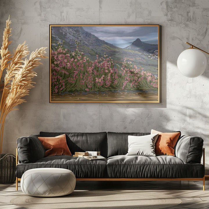 Petals and Peaks, Cape Town, South Africa, 2024 - Stretched Canvas, Poster or Fine Art Print - I Heart Wall Art - Poster Print, Canvas Print or Framed Art Print
