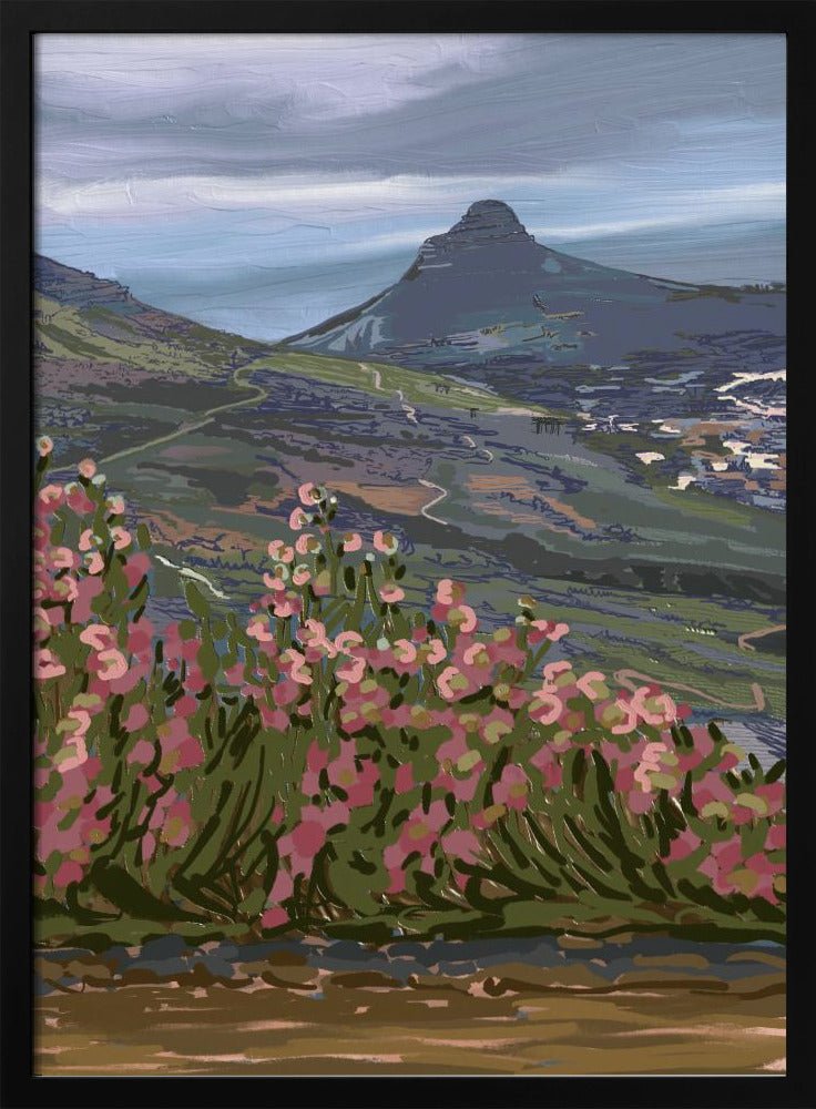 Petals and Peaks, Cape Town, South Africa, 2024 - Stretched Canvas, Poster or Fine Art Print - I Heart Wall Art - Poster Print, Canvas Print or Framed Art Print