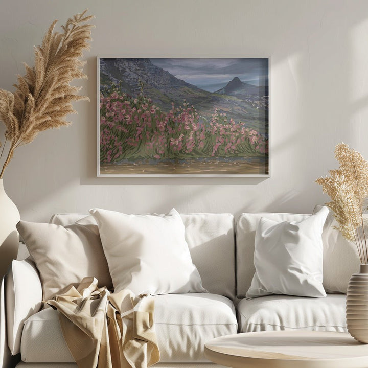 Petals and Peaks, Cape Town, South Africa, 2024 - Stretched Canvas, Poster or Fine Art Print - I Heart Wall Art - Poster Print, Canvas Print or Framed Art Print