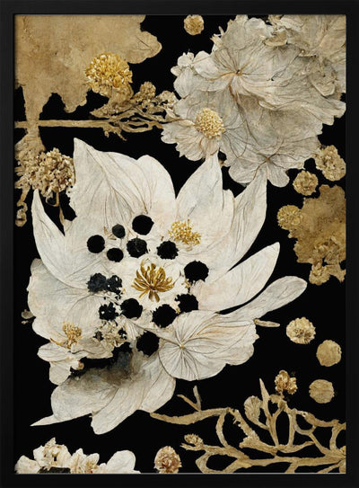 Beige Dry Flowers - Stretched Canvas, Poster or Fine Art Print I Heart Wall Art