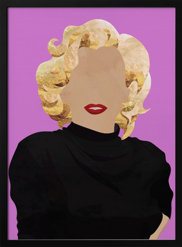 Faceless Marilyn Monroe Modern Art - Stretched Canvas, Poster or Fine Art Print I Heart Wall Art