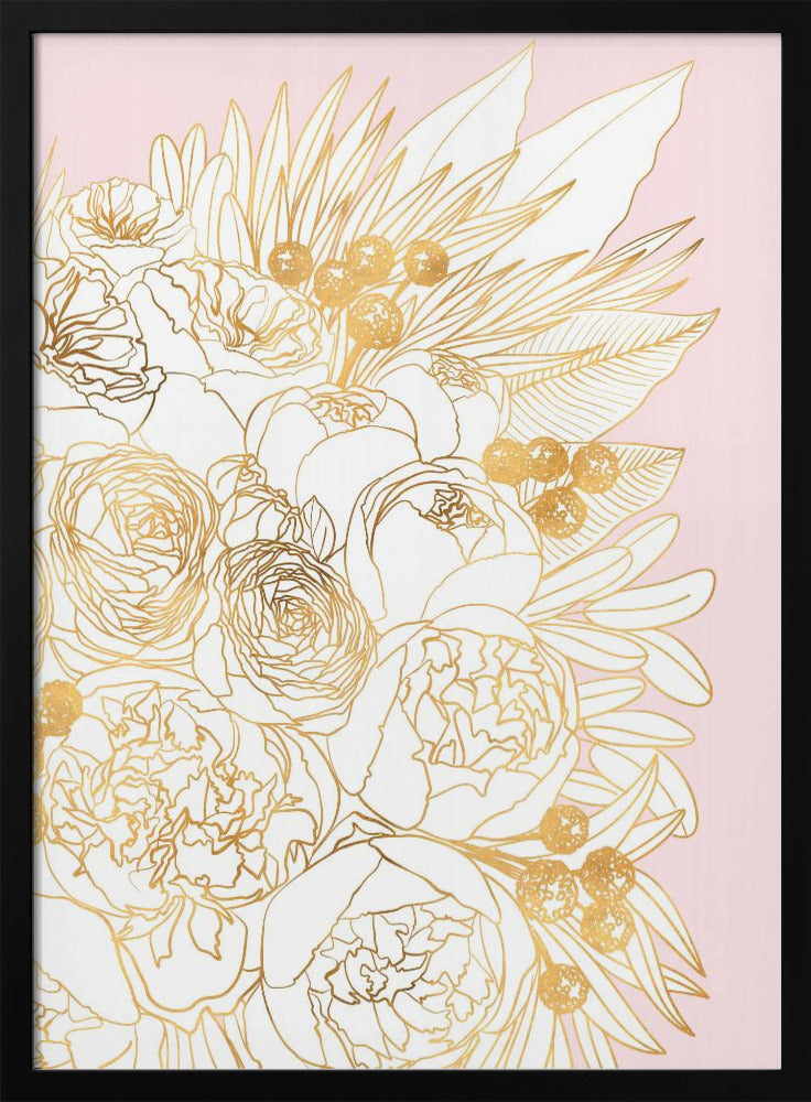 Rekha floral art pair (right) - Stretched Canvas, Poster or Fine Art Print I Heart Wall Art