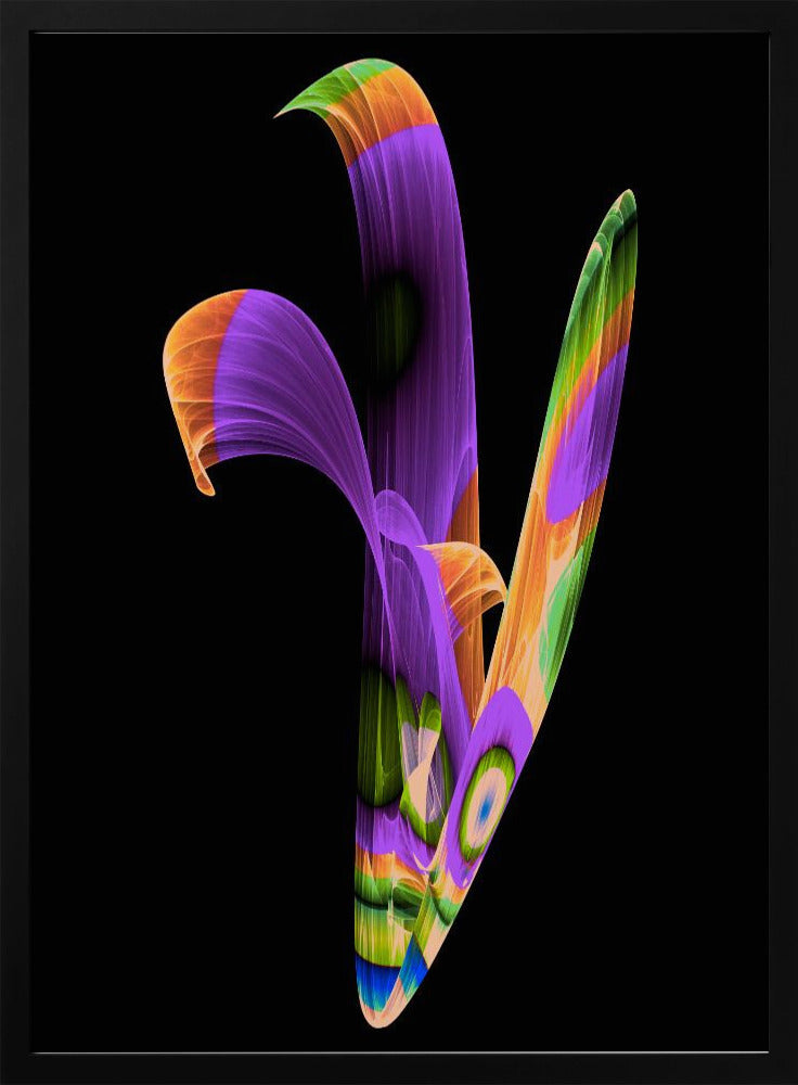 Digital Flower - Stretched Canvas, Poster or Fine Art Print I Heart Wall Art
