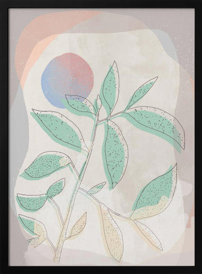 Pastel Leaves - Stretched Canvas, Poster or Fine Art Print I Heart Wall Art