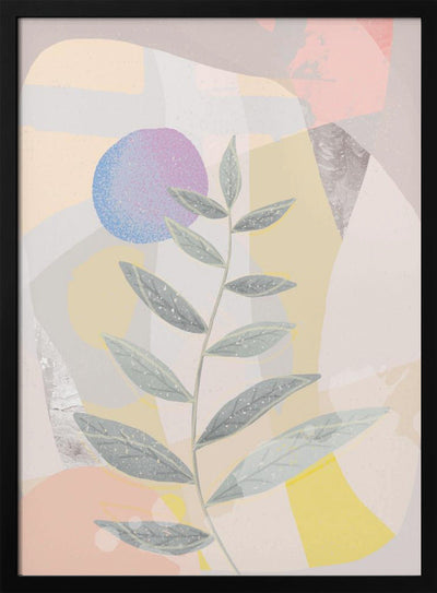 Blue Moon and Leaves - Stretched Canvas, Poster or Fine Art Print I Heart Wall Art