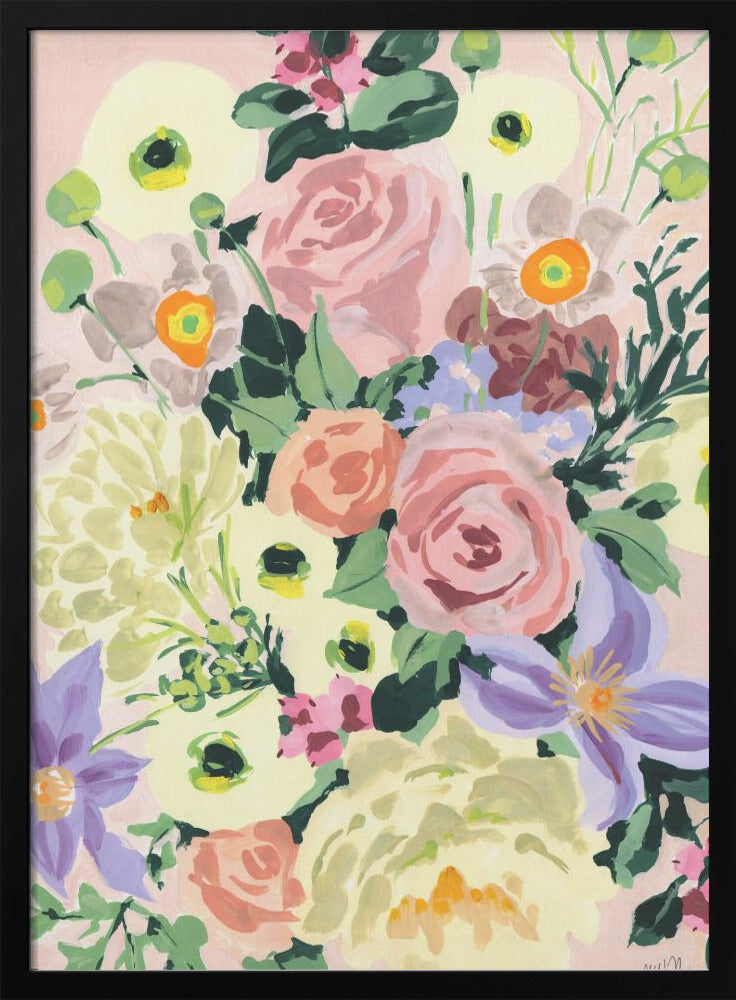 Romantic Bouqet - Stretched Canvas, Poster or Fine Art Print I Heart Wall Art